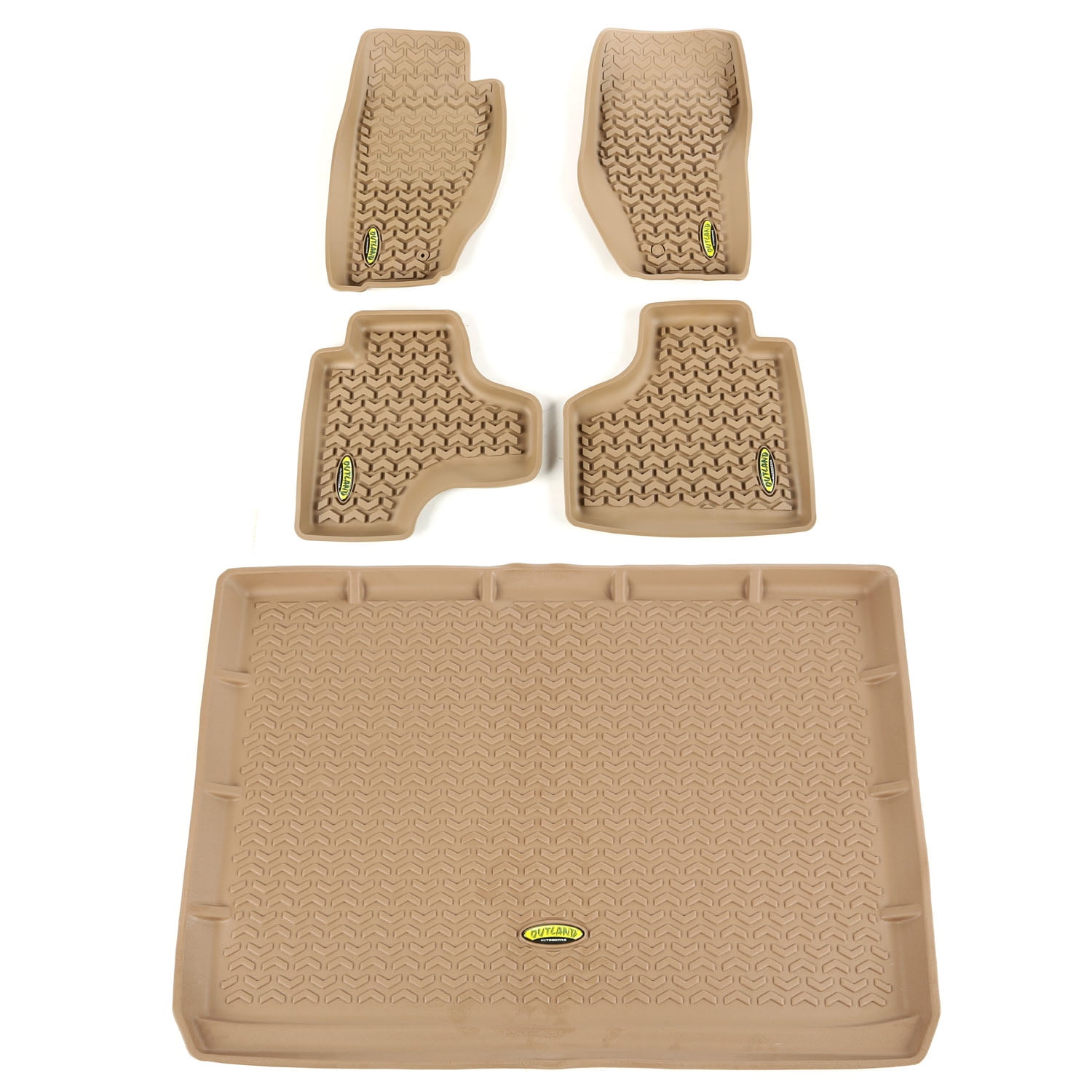 Outland 391398828 Tan Front/Rear/Cargo Floor Liners for 0813 Jeep Liberty