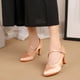 thumbnail image 4 of XIHAHA-zapatos de Baile Estándar para mujer, calzado de satén tostado fresco, tacón alto, suela suave, Moderno, 4 of 5