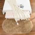 thumbnail image 2 of Homore Ultra Soft Modern Oval Rugs for Bedroom,2.6' x 5.3',Khaki, 2 of 8