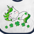 thumbnail image 4 of Inktastic St Patricks Day Irish Unicorn Girls Baby Bib, 4 of 4