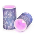thumbnail image 2 of Christmas Blue Snowflakes Flickering Flameless Candles Battery Operated with Remote Timer LED Pillar Candles Set of 2, 2 of 7