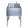 thumbnail image 3 of 1 Compartment Under Bar Sink With 12″ Left Drainboard and Faucet – 24″ X 18 3/4, 3 of 4