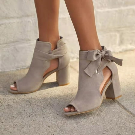 

White High Heels Women s Heeled Khaki Fashionable Zipper Waterproof Sandals Deals Under $1 38