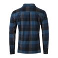 thumbnail image 3 of Hat and Beyond Mens Checkered Long Sleeve Button Down Urban Fashion Flannel Shirt, 3 of 4