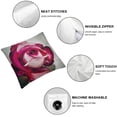 thumbnail image 6 of Red Rose with White Watercolor' Floral Throw Cushion Pillow Cover for Living Room, Sofa  Round, 6 of 7
