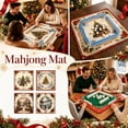 thumbnail image 2 of Christmas Mahjong Mat for Table, No Creases, Ships Rolled, 31.5 x 31.5 Non-Slip Noise Reduction Gaming Mat for Mahjong Poker Card Board Games Dominoes, 2 of 7