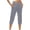 Gray, variant on Black & Friday Deals 2023 Lindreshi Yoga Capris with Pockets Fashion Womens Casual Solid Color Elastic Loose Pants Straight Wide Leg Trousers