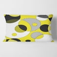 thumbnail image 2 of Designart Circular Abstract Retro Geometric I' Mid-Century Modern Throw Pillow - 12x20, 2 of 2