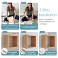 thumbnail image 4 of Kaboon Wall Mount Cube Shelf Set of 3,19.75x12.5x7.75, Model-Cube-Shelf, Light Walnut, 4 of 7
