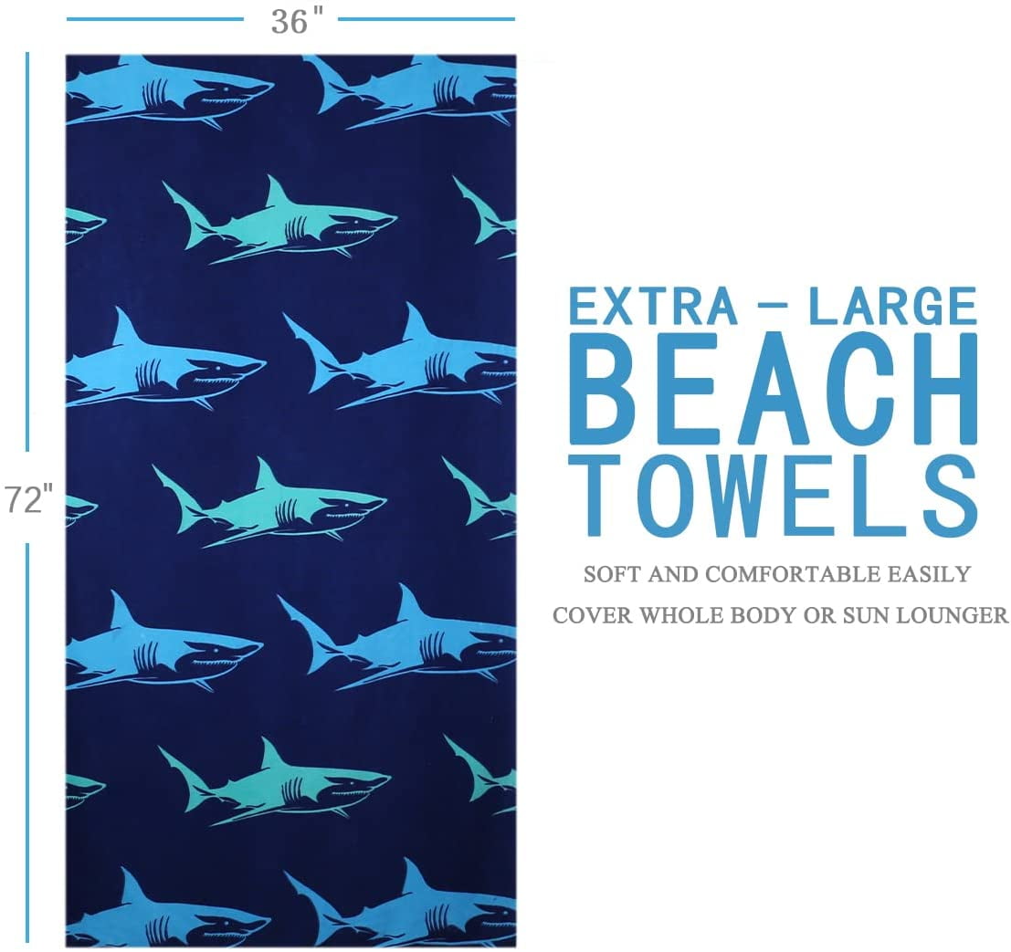 4 Packs Oversized Beach Towel Set, 36 x 72 in XL Extra Large Big Soft Clearance Pool Swim Travel Towels Blanket for Adult Women Men Camping Cruise Lounge Cover Gift