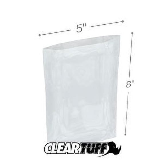 ClearTuff - 5" x 8" 2 Mil Flat Poly Bags - 1000/Case (2 Cases)