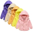 thumbnail image 5 of Esaierr Kids Boys Girls Rain Jackets Toddler Lightweight Waterproof Hooded Rain Zipper Outwear Solid Colour Windbreaker for 2-10Y, 5 of 5