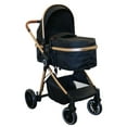 thumbnail image 1 of Bily Forward-Facing or Parent-Facing Convertible Stroller - Black & Gold, 1 of 6