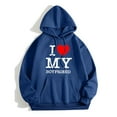 thumbnail image 2 of WEAIXIMIUNG Sweat à Demi-Zip pour Femmes Sans Capuche Saint-Valentin Adulte Manches Longues Imprimé Graphique Sweat à Capuche Pull Chandails en Molleton à Cordon, 2 of 4