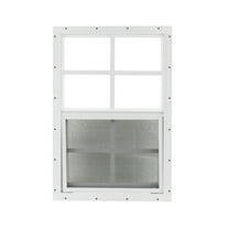 Shed Windows and More 14" X 21" Aluminum White Flush Windows, Playhouses, Tree Houses, Shed Windows