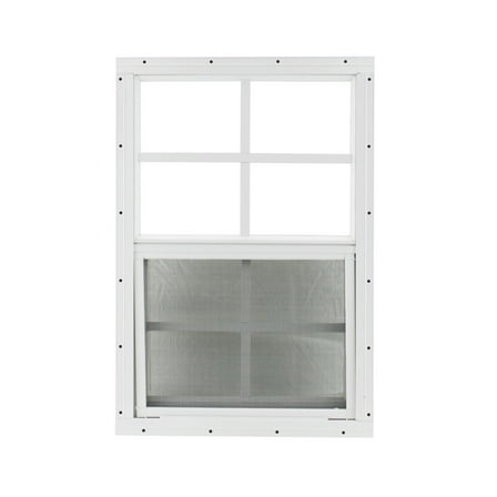 Shed Windows and More 14" X 21" Aluminum White Flush Windows, Playhouses, Tree Houses, Shed Windows