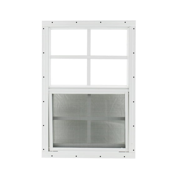 Shed Windows and More 14" X 21" Aluminum White Flush Windows, Playhouses, Tree Houses, Shed Windows