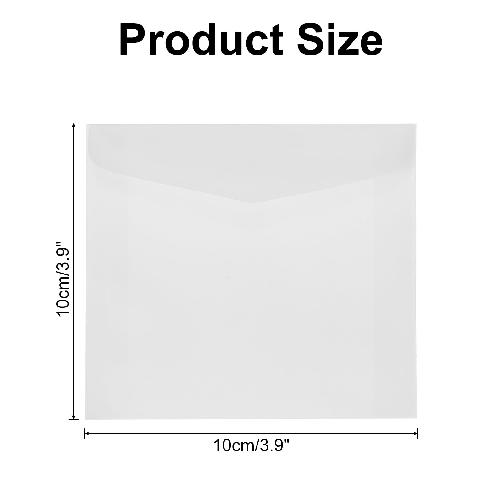 220 Pack Vellum Paper, 4x4 Inch Vellum Jackets Pre-Folded Vellum Envelopes Transparent 53GSM