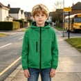 thumbnail image 4 of Stamzod Boys Girls Fashion Waterproof Rain Jacket Long Sleeve Hooded Raincoat with Pockets Lightweight Kids Rain Coat, 4 of 9