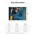 thumbnail image 5 of Rateoe Modern Style Blue Parrot Pattern Flannel Throw Blanket, Ultra-soft Blanket for Bed, Couch, Car, Hypoallergenic Anti-pilling blanket-50"x40"(Horizontal), 5 of 6