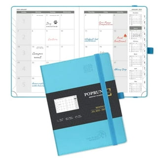 POPRUN Planner 2023-2024 (8.5'' x 10.5'') Academic Calendar (July 23-June  24) Daily Weekly and Monthly Appointment Book with Hourly Time Slots, Hard  Cover, Monthly Tabs, 100 GSM - Pacific Green - Yahoo Shopping