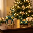 thumbnail image 7 of Cadancy Christmas Reindeer Figurines Set of 2 Tabletop Statues for Festive Display, Elegant Deer Ornaments Home Mantle Shelf Indoor Holiday Decor Winter Seasonal Decoration Gift, 7 of 7