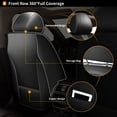 thumbnail image 2 of DIKSOAKR Car Seat Covers 2 Front Seat for Honda Pilot 2005-2016: Seat Cover Faux Leather Breathable Waterproof Compatible Airbag (Black&Gray), 2 of 7
