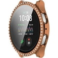 thumbnail image 3 of KOMI Compatible with Galaxy Watch 7 40mm 44mm Screen Protector Case Tempered Glass Bling Diamond Cases Women Girls Crystal Shining Rhinestone Cases Smartwatch Accessories Case (Gold&Rose Gold, 40mm), 3 of 8