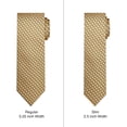 thumbnail image 3 of Jacob Alexander Men's Woven Zig Zag Pattern Slim 2.5 inch Width Neck Tie - Yellow, 3 of 7