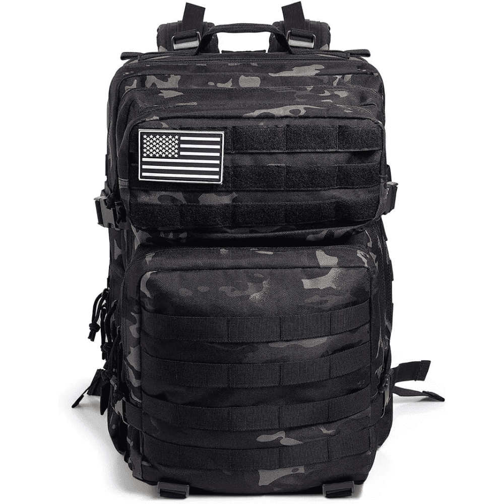 45L Tactical Backpack,900D Oxford Waterproof Material For Outdoor Hiking Camping & Travel Bag