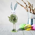 thumbnail image 4 of Fasiaou Large Flower Bunny Figurine Easter Ornament for Home Desktop and Shelf Decoration Displays,Green, 4 of 8
