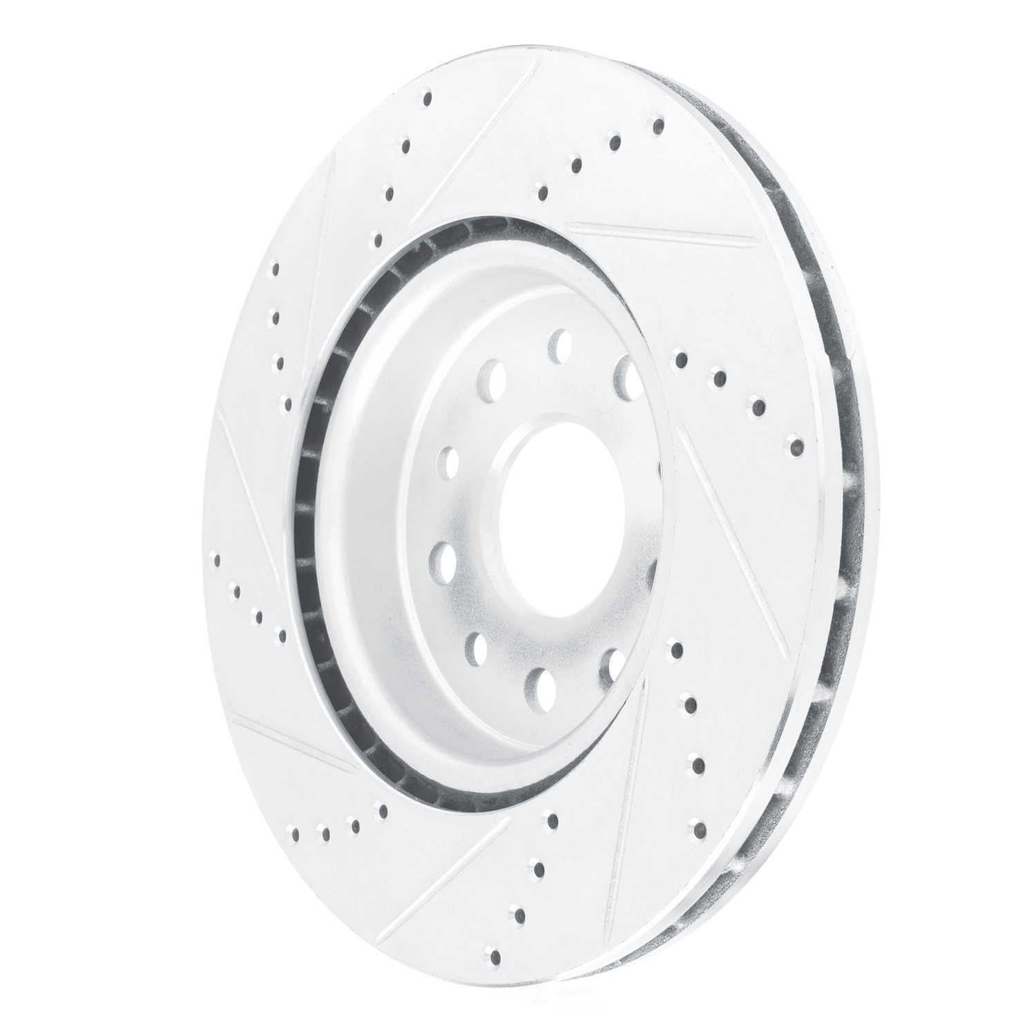 Dynamic Friction Company 631-42046R DFC Brake Rotor - Drilled And Slotted - Silver