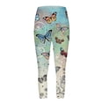 thumbnail image 4 of ICHUANYI Clearance Women's Summer Casual Elastic Waist Printed Cropped Beach Pants(Green, XXL) ICHUANYI WER2023080902232, 4 of 5