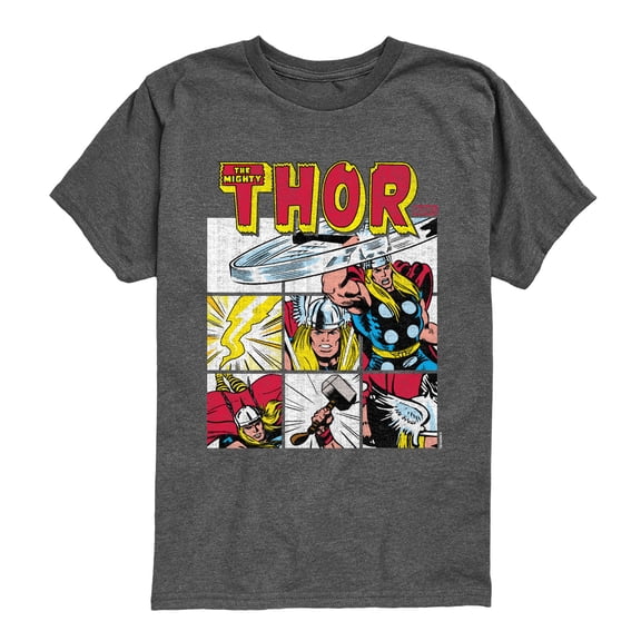 Thor - Comic Strip - Youth Boys Short Sleeve Graphic T-Shirt