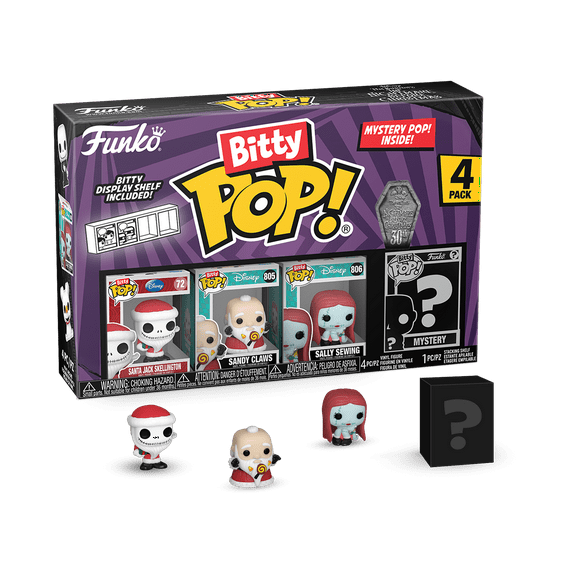 Funko Bitty POP! 4-Pack: The Nightmare Before Christmas - Santa Jack Collectible Vinyl Mini-Figures