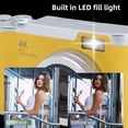 thumbnail image 3 of Cámara Digital 4K 48MP, Cámara De Vlogging Compacta De Enfoque Automático Con Pantalla De Volteo De 2.4", Estudiantes De Zoom De 18x CCD Con Luz De Relleno, Para Adolescentes., 3 of 7