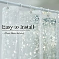 thumbnail image 3 of Inosoo Shower Curtain Liner with Pebble Design, 36"Wx72"H Clear Stall Shower Liner for Bathroom, Heavy Duty Waterproof Thick EVA Plastic Shower Curtain，Mold & Mildew Resistant, 3 of 9