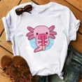thumbnail image 3 of Camiseta divertida Axolotl para mujer, camiseta de manga corta Kawaii Relaxolotl, ropa para mujer, Tops informales Y2k con estampado de dibujos animados, 3 of 5