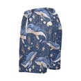 thumbnail image 5 of Men's Pajama Shorts Bottoms with Pockets Soft Lightweight Lounge Sleep Wear Blue Whales Star Seaweed, 5 of 6