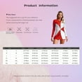 thumbnail image 3 of Zaldita Womens Christmas Dancewear Shiny Sequin Color Block Long Sleeve Bodycon Mini Dress Clubwear Green S, 3 of 3