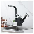 thumbnail image 1 of Kitchen Sink Faucet Black Deck Mounted Flexible Pull Out Mixer Tap Hot Cold Kitchen Faucet Spring Spout Chrome Silver Faucet ,Effortless Installation, 1 of 6