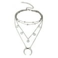 thumbnail image 1 of HOARBOEG Simple And Popular Alloy Geometric Round Head Beads Multi-Layer Necklace, 1 of 2