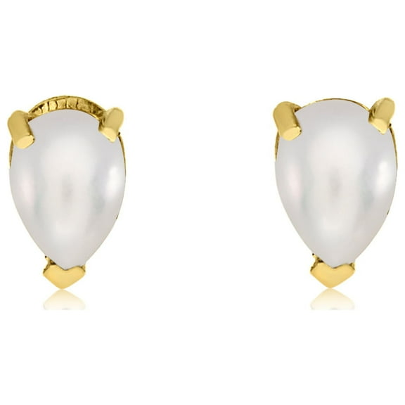 14k Yellow Gold Freshwater Cultured Pearl Pear-Shaped Earring
