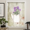 thumbnail image 2 of Purple Flower Retro Chiffon Sheer Curtains For Living Room Bedroom Kitchen ration Window Voiles Organza Tulle Curtain, 2 of 7