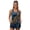 Blue Marbling, variant on Psesaysky Tropical Palm Leaves Hibiscus Women's Plus Size Tankini Swimsuits Sleeveless Tummy Control Bathing Suit Tops Breathable Beach Drawstring Shorts
