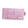thumbnail image 1 of Almencla Auto Sun Visor Organizer for Card, Pen, Key, Glasses Storage Pouch Organizer Pink with Zipper, 1 of 8