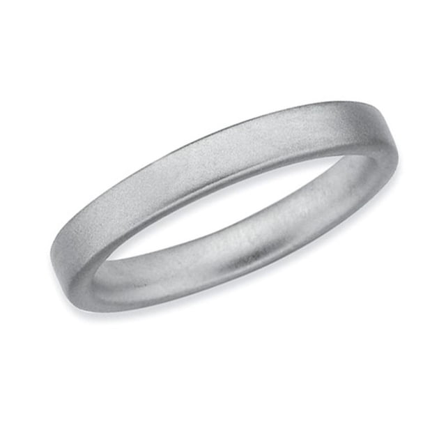 Bague en Satin Empilable en Argent Sterling