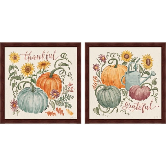 Great Art Now Harvest Jewels by Janelle Penner, 2 Piece Framed Art Set Each 13.25"W x 13.25"H