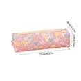 thumbnail image 3 of Cute Heart Pattern Pencil Pouch, Soft Fabric Pencil Case, Large Capacity Portable Storage Pouch, Smooth Zipper Closure for Office Study and Daily Commute, 3 of 6