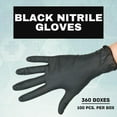 thumbnail image 2 of SSBM (36000 Pcs) Powder Free Nitrile Gloves Black Medium 4 Mil Disposable & Finger Taxture for Exam Grade & Food Service, 2 of 4